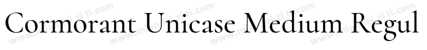 Cormorant Unicase Medium Regular字体转换